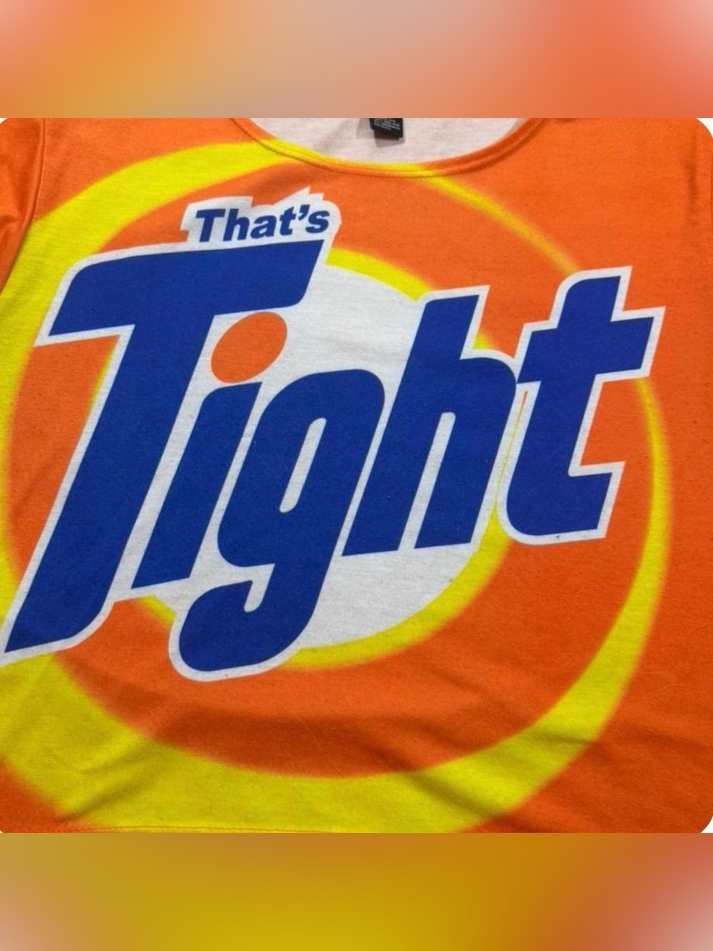 Forever 21 "That's Tight" Graphic Crop Tank Top Orange Y2K Size M - Picture 2 of 5